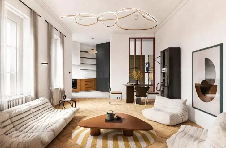 In retro style - an apartment designed by IN studio