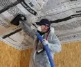 Insulating a usable attic with Supafil blowing wool