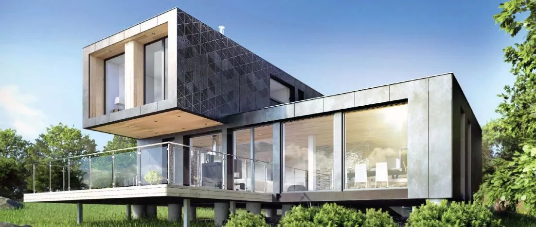Zespół domów rekreacyjnych u podnóża Alp – projekt Adam Ciuk Architekci
