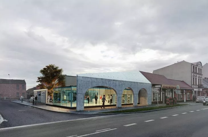 Education Stop - Cultural Services Square in Wieluń designed by Neostudio Architects