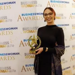 Magdalena Smuś – Founder brandu Motionwall na gali International Business Award 2025