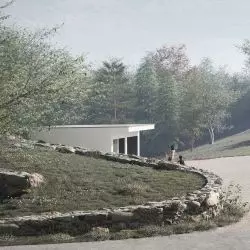 Projekt toalety publicznej przy Gropius House