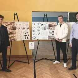 studenci ze zwycięską koncepcją