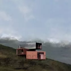 „Bliskość z samotnością. Fiordy Zachodnie jako raj dla samotników bliskich natury. Projekt domu z funkcją mieszkaniową oraz wydzieloną częścią do pracy.