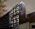 Projekt hotelu kapsułowego w zabudowie plombowej przy ulicy Halickiej w Krakowie
