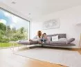 Anemostat nawiewny Zehnder ComfoValve Luna S w salonie