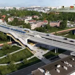 Wizualizacja jednego z przystanków PKM Południe - Gdańsk Oruńskie Przedmieście