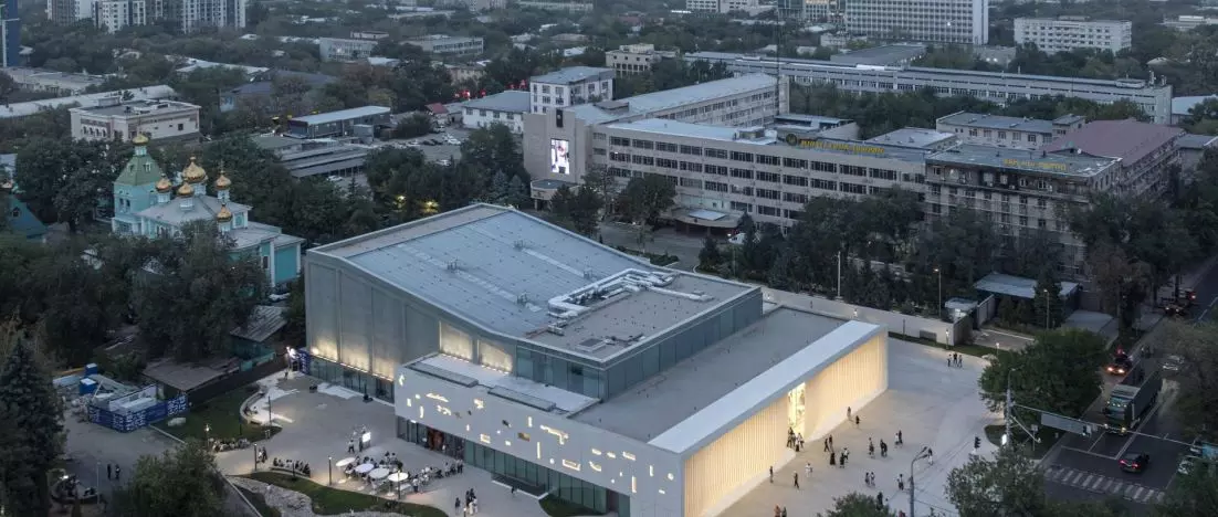 Tselinny Center of Contemporary Culture in Almaty. Asif Khan is transforming a Soviet movie theater into a center for contemporary culture