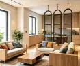 A room divider for the living room and a modern partition wall