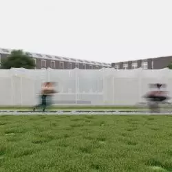Pawilon studencki na terenie Politechniki Łódzkiej