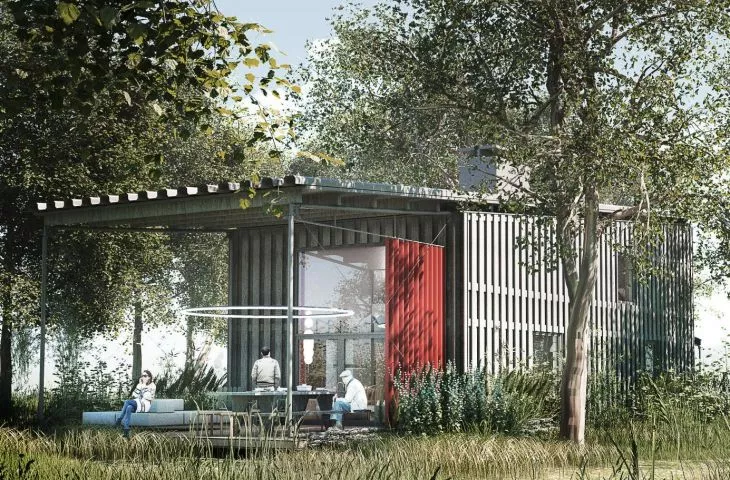 Kompaktowy domek letniskowy projektu UGO Architecture