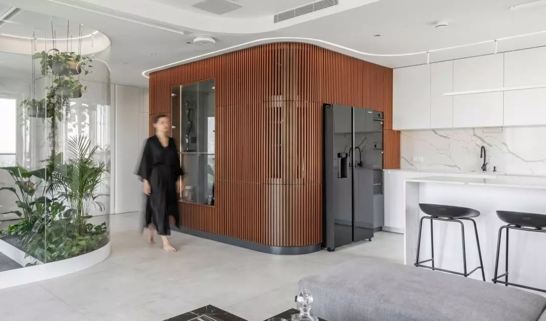 Apartament z palmiarnią w Warszawie projektu AMJ studio