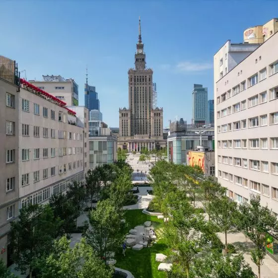 Ulice Złota i Zgoda w Warszawie po przebudowie