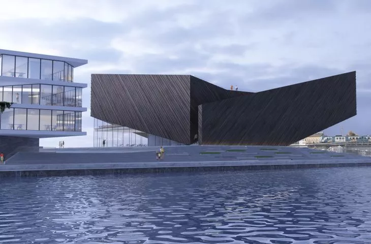 Film Institute project in Szczecin. Idea for surface areas