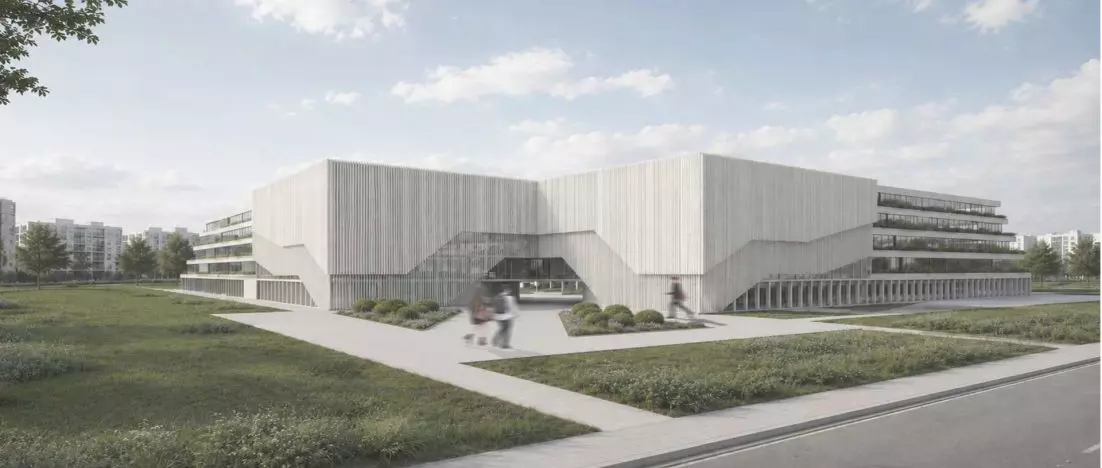 An office building in Wilanów. A workspace open to greenery and city life