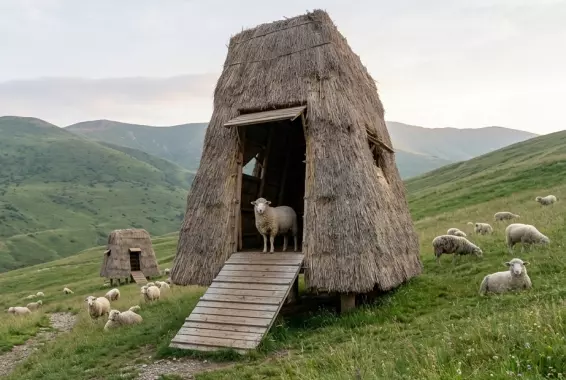 Specjalistyczne gospodarstwo wiejskie – owczarnia. Architektura wpisana w górski krajobraz