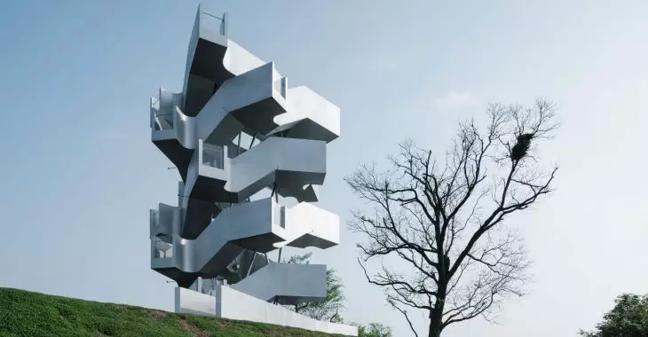 Chenhu Migratory Bird Observation Tower w Wuhan projektu Xiang Architects