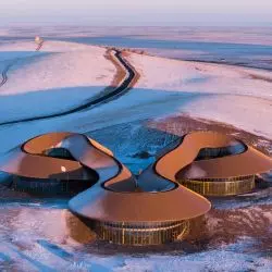Volcano-In Visitor Center w Xilinhot w Mongolii Wewnętrznej projektu PLAT ASIA