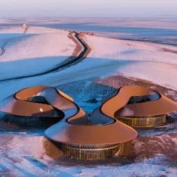 Volcano-In Visitor Center w Xilinhot w Mongolii Wewnętrznej projektu PLAT ASIA