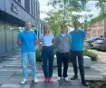 project team, from left: Kacper Burek, Julia Gonet, Bruno Pańpuch, Julian Konopka; tutor: Wojciech Ciepłucha