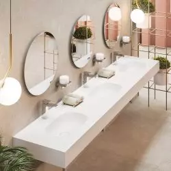 Produkty z linii Laufen Bespoke wykonane z materiału Solid Surface