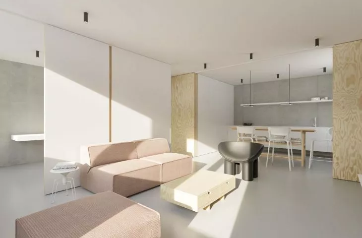 Funkcjonalne rozwiązanie w modernistycznym mieszkaniu na Osiedlu Tysiąclecia w Katowicach