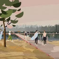 zwycięski projekt w konkursie na zagospodarowanie prawobrzeża Wisły w Toruniu