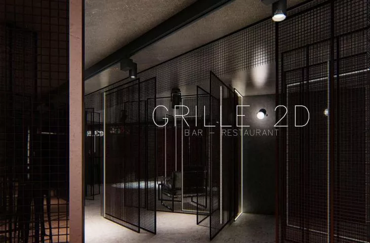 „Grille 2D” – projekt restauracji w historycznym budynku rogatki Mogilskiej, proj. Ewelina Słomska