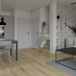 salon z wielkoformatową tapetą