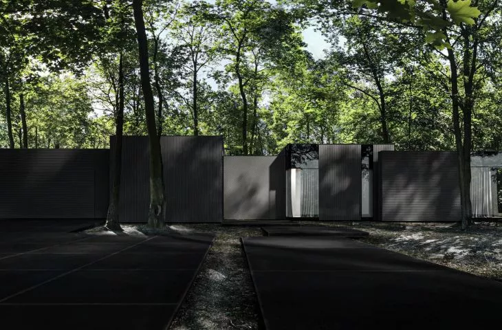 Ciemna elewacja w domu jednorodzinnym. RE: DARK HOUSE od REFORM Architekt