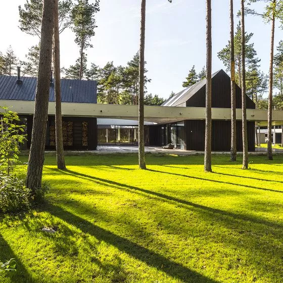 domy w estońskim lesie; dom Mait
