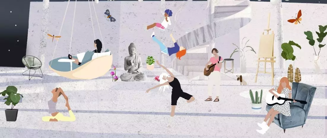 An artistic hostel in Berlin. Award-winning project by young female architects