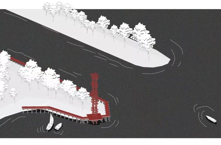 Tourist trail along the Mazurian Canal. Alicja Maculewicz's project nominated for Archiprix International!