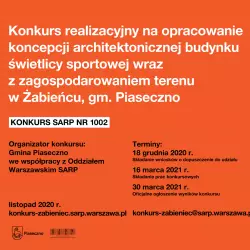 konkurs na projekt świetlicy sportowej w Żabieńcu