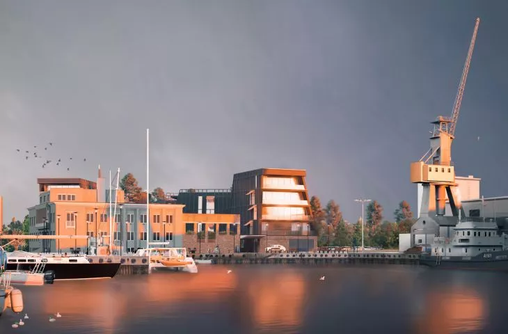 A way to revitalize port areas in Gdansk. Kurofune hotel project