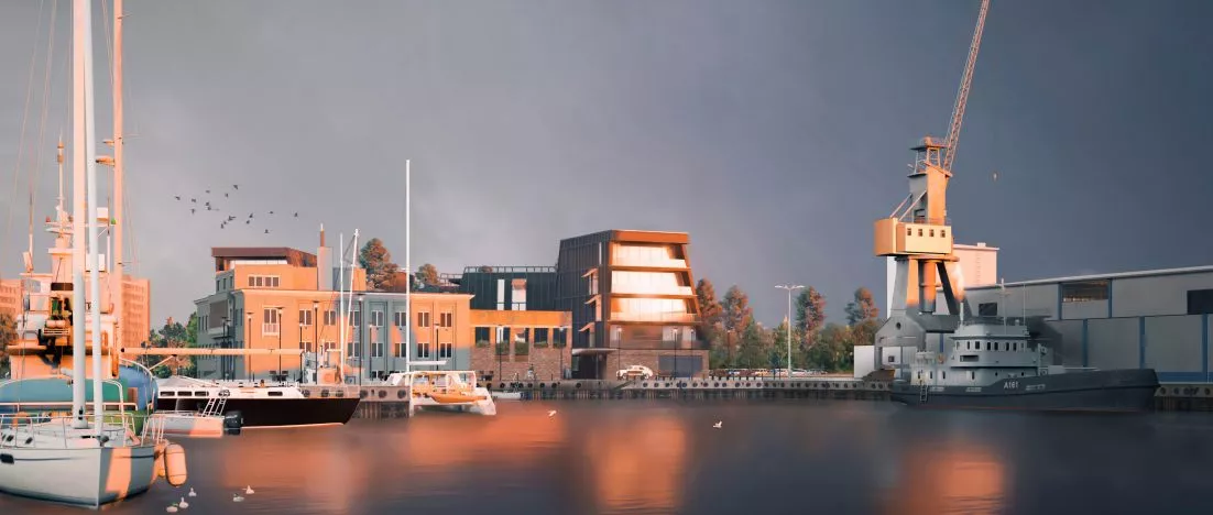 Sposób na ożywienie obszarów portowych w Gdańsku. Projekt hotelu Kurofune