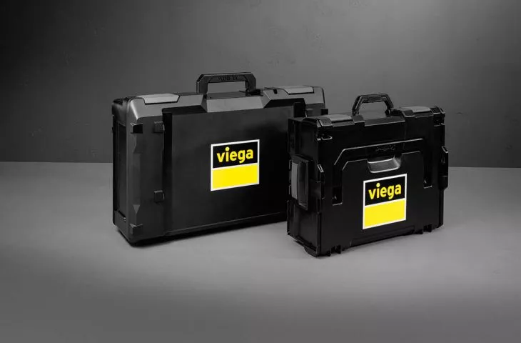 System walizek narzędziowych Viega. Kompaktowe wymiary i niska waga