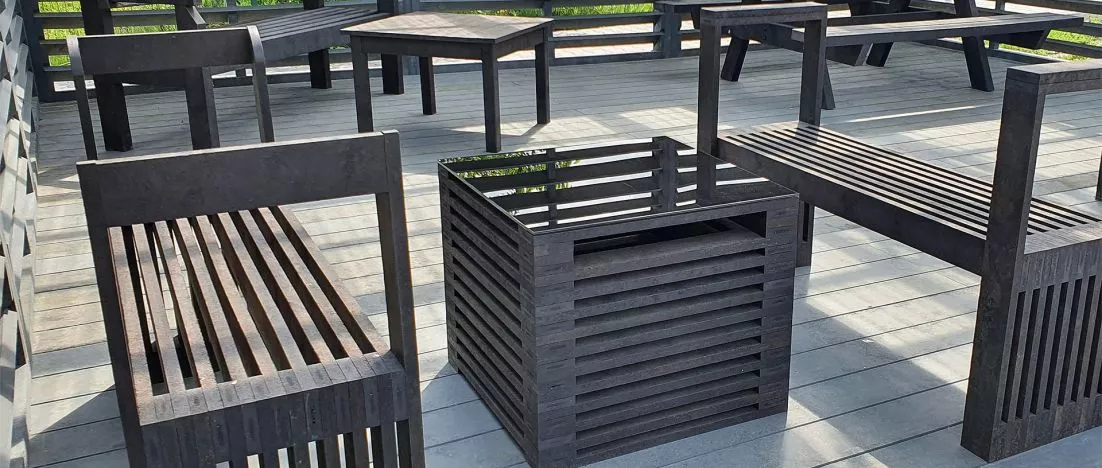 Ekologiczny design bez kompromisu. Mała architektura z kompozytu VIVE Texcellence