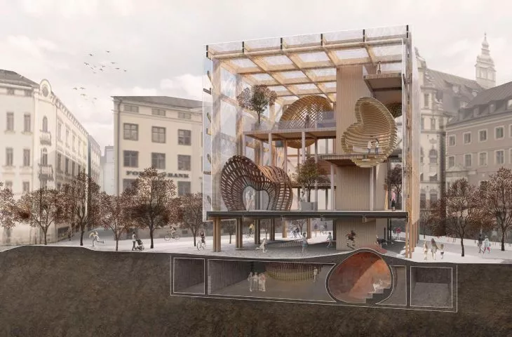 Drewniany budynek w Sztokholmie. Nagrodzony projekt polskiej studentki