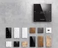 Stylowe dotykowe panele sterujące Grenton Smart Panel oraz Grenton Touch Panel zastępują zwykłe włączniki oraz sterowniki ścienne i mogą posiadać prestiżowe wykończenie: • szkło • drewno • skóra • kamień • metal• tkanina
