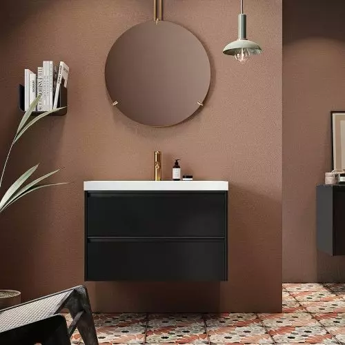 Bathroom furniture that can be freely combined with each other and combined with comfortable countertops and interesting washbasins