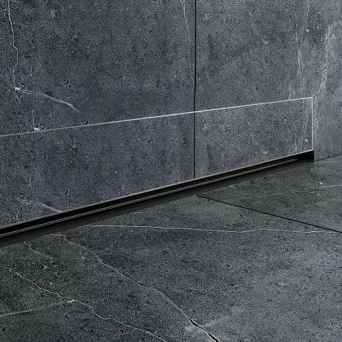 Linear bathroom drains made of high-quality acid-resistant stainless steel and plastic