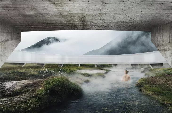 Circle of nature. Nagrodzona łaźnia termalna na Islandii projektu Pawła Danielaka
