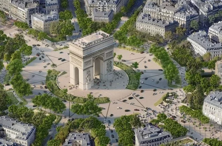 Champs Elysees a great garden. A revolutionary plan to transform Paris