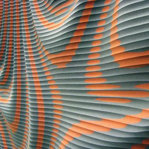 Decorative elements and materials in modern architecture, design and interior design