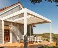 Slanted facade blinds and lamella pergola Warema Lamaxa L70