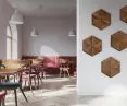 PYRAMID panels in a restaurant