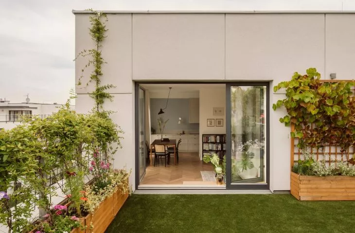 Domestic Wilanów. An apartment full of art, plants and color