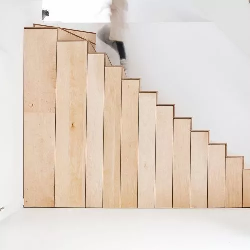 How to use attic space? Minimalist apartment in Bytom