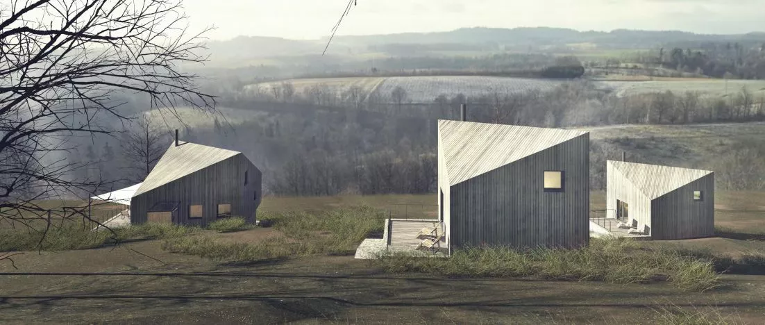 Domy wśród karkonoskich skał. Projekt SAN Architektura